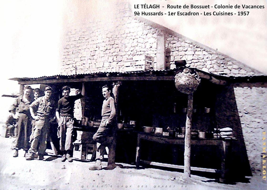 Le Telagh - Colonie de Vacances - 9e Hussards - Cuisines - 1957.JPG